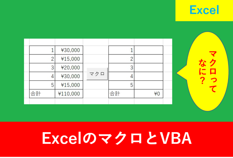 ExcelのVBAやマクロとは?2つの違いと基本的な意味