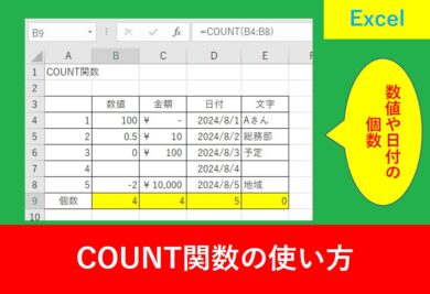 COUNT関数の使い方