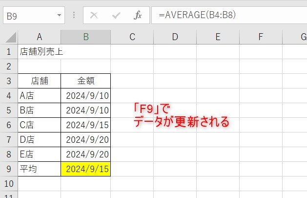 averageの値が反映されない3