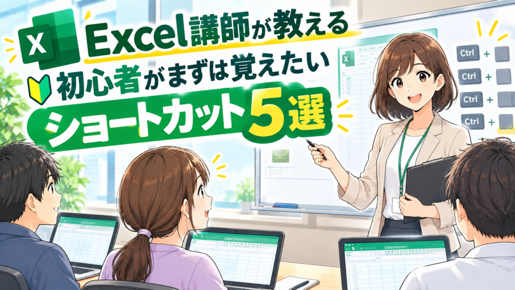Excel講師が教える初心者がまずは覚えたいショットカット5選のアイキャッチ画像
