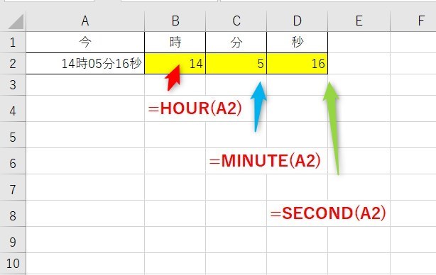 SECOND関数の使い方6