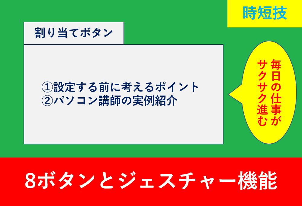 割り当てボタンとジェスチャー機能