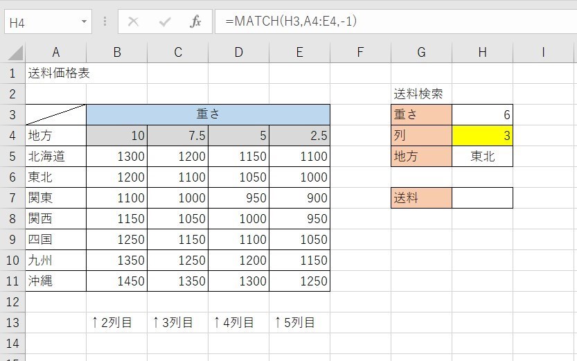 MATCH関数の使い方9