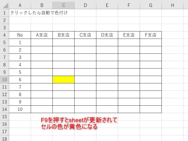 クリックしたら色付け6