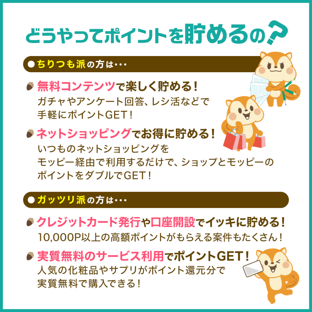 モッピーの特徴とメリットを画像で解説