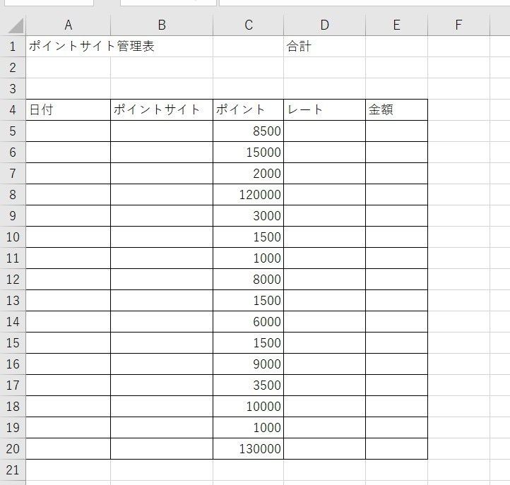 【ステップ1】ポイントサイト完了をゼロから作る画像