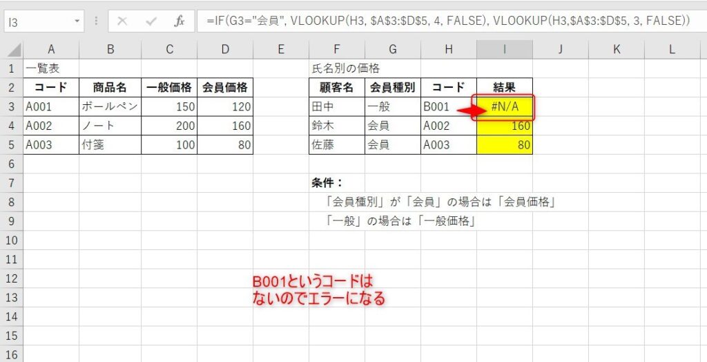 関数の組み合わせでよくあるエラーの画像