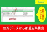 Excelを使って住所データを整理し、都道府県や市町村を抽出する方法を解説した記事のアイキャッチ画像