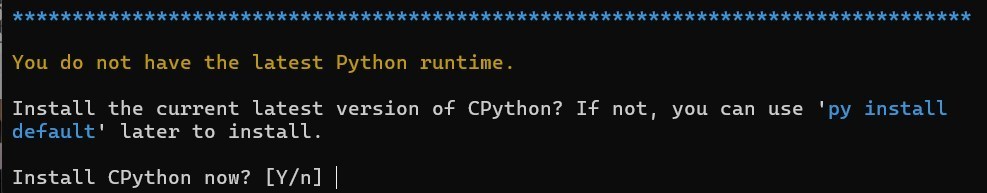 最新のPythonインストール